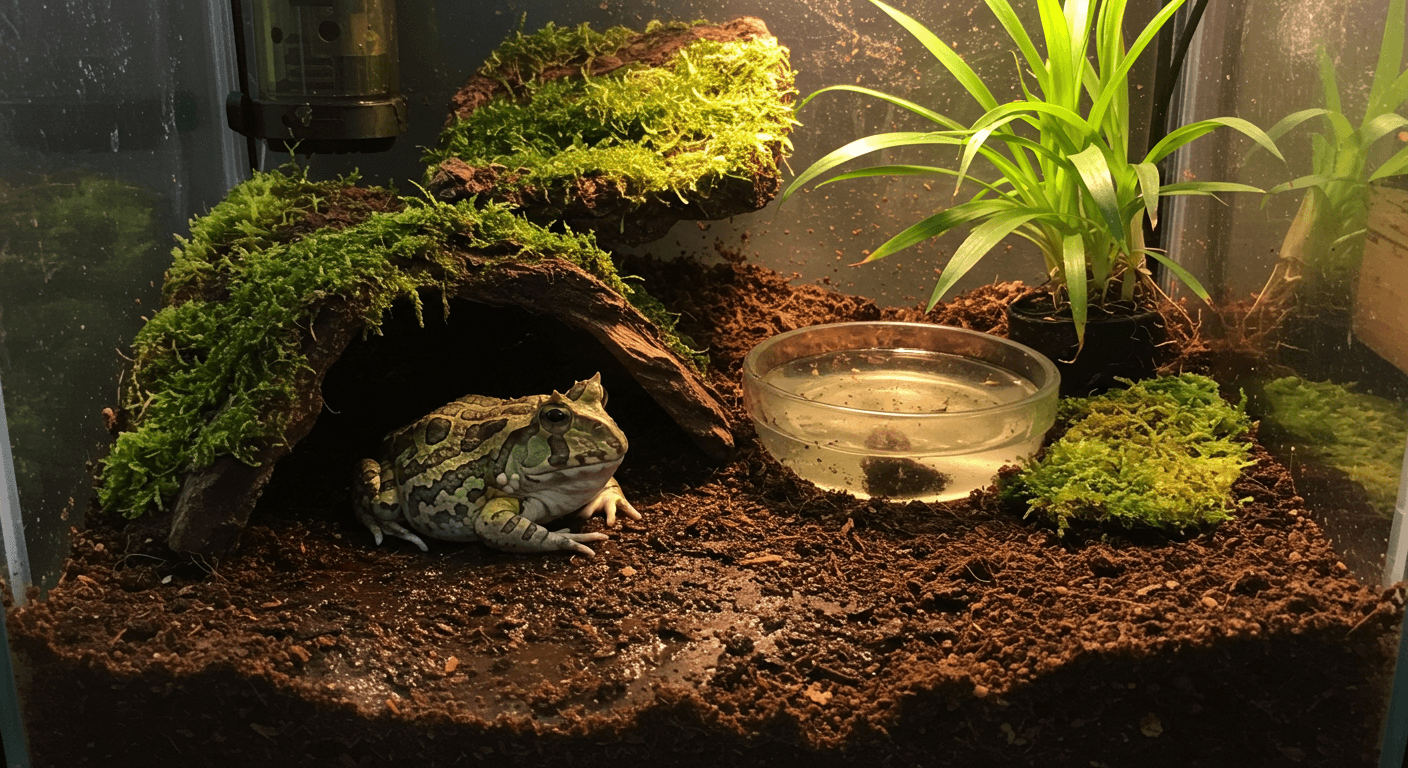 クランウェルツノガエルの床材選び完全ガイド｜おすすめの床材と注意点