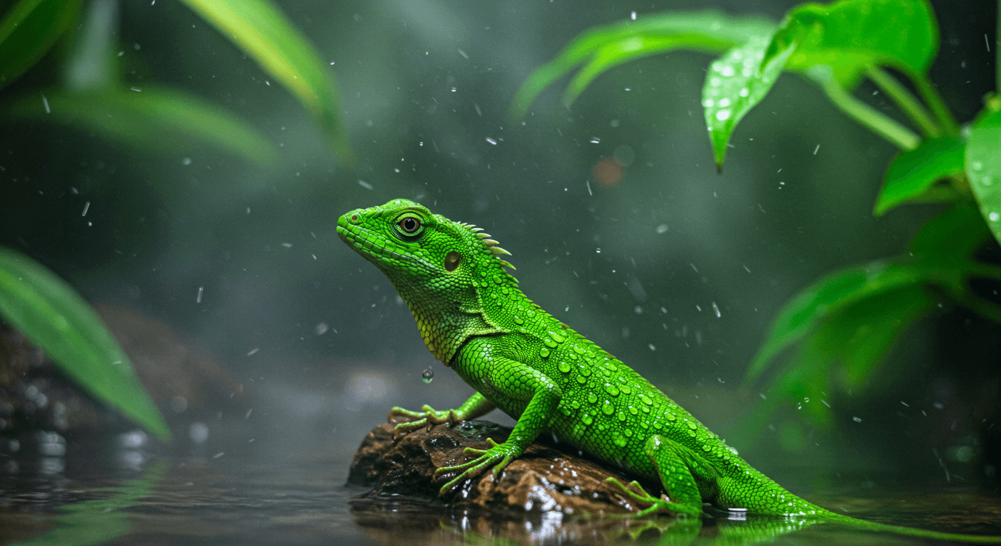 キノボリトカゲの水浴びの重要性と飼育方法｜水浴びのタイミングやゲージ環境も解説