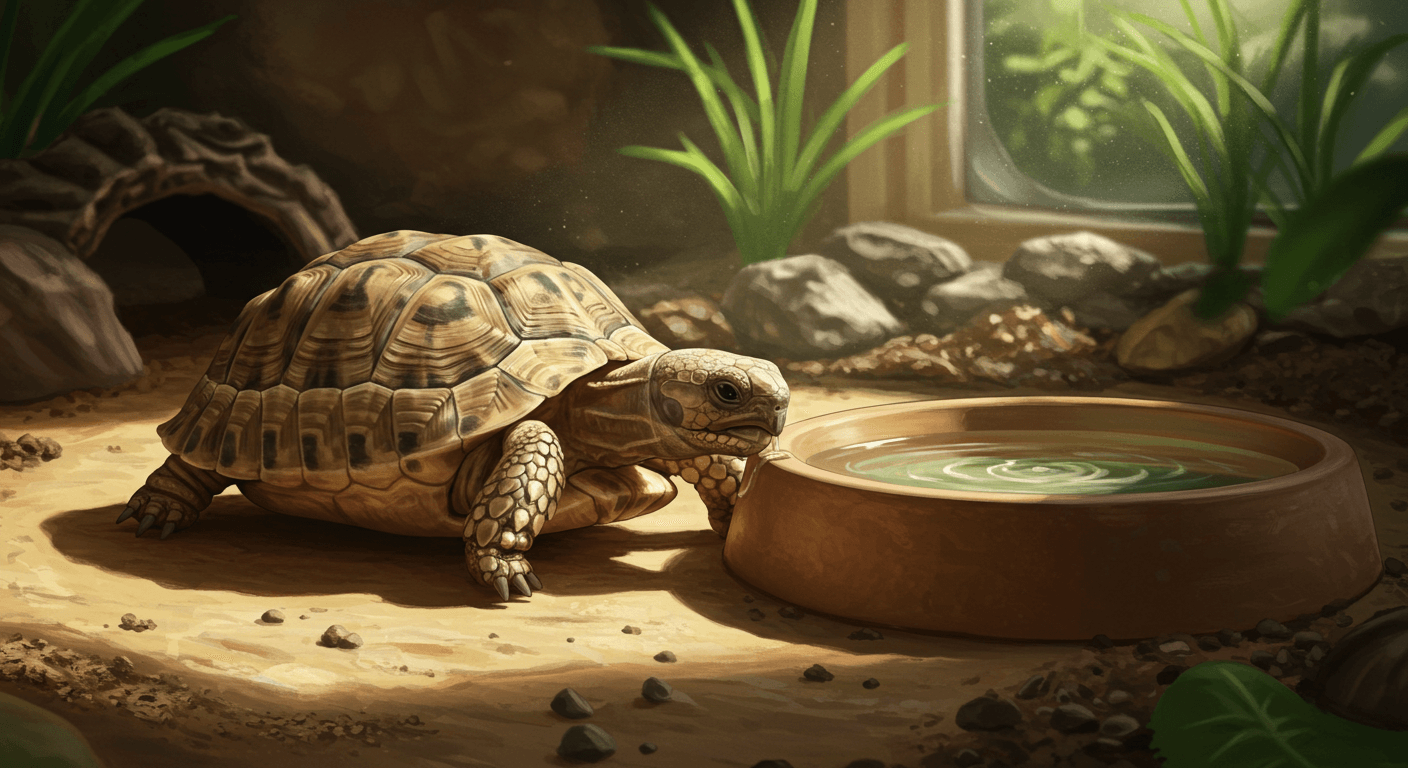 ギリシャリクガメが水を飲まない時の対策と注意点｜水分補給のコツ