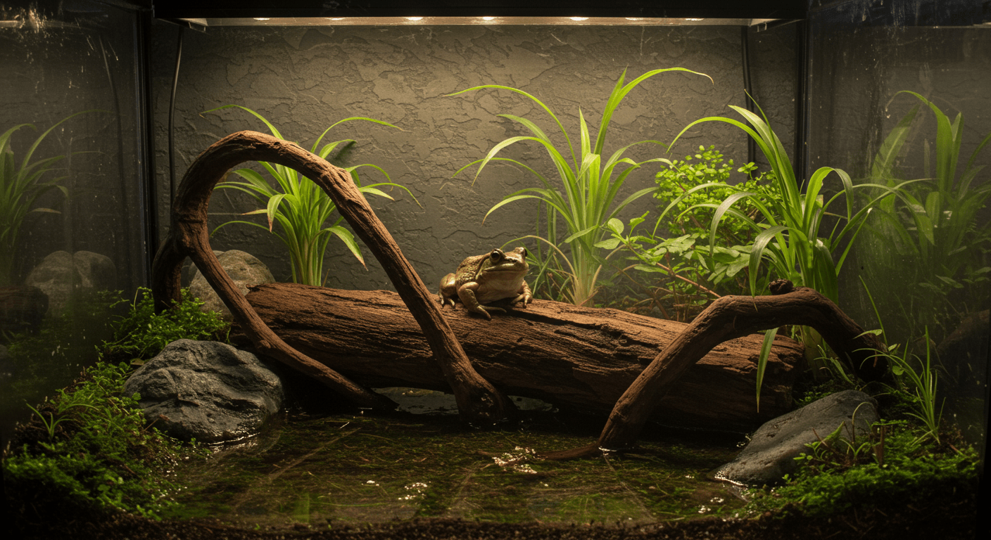 トノサマガエルの飼育レイアウトガイド：理想的な飼育環境とレイアウトの作り方