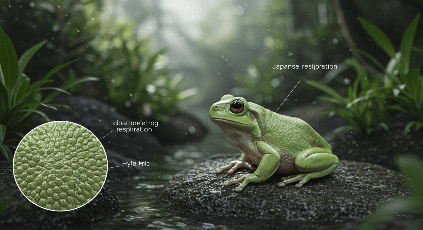 トノサマガエルの呼吸の仕方と他の両生類・爬虫類との違いについて