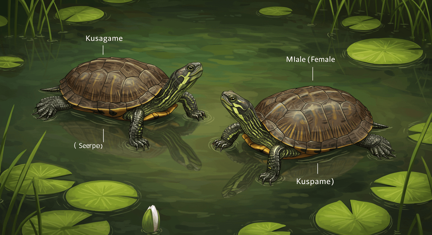 クサガメ 性別の見分け方と変化のタイミング｜寿命やオスの特徴も解説