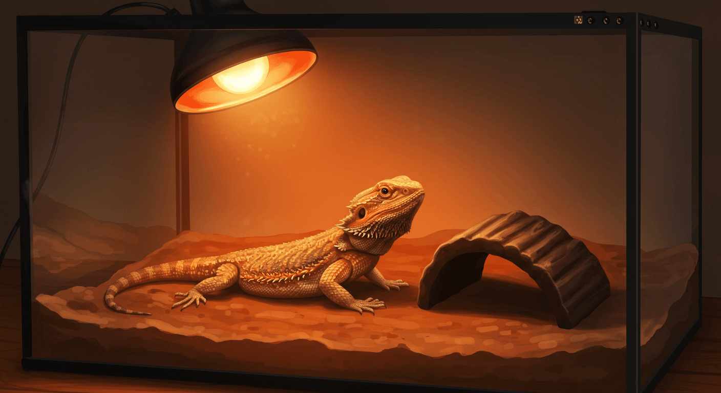 フトアゴヒゲトカゲの保温球ワット数完全ガイド！最適なライトと温度管理の方法