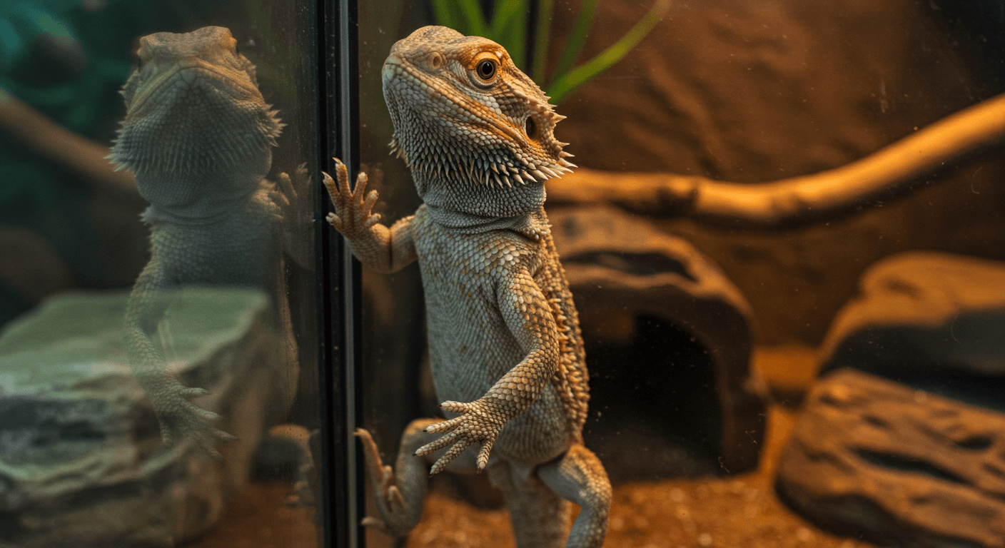 フトアゴヒゲトカゲが壁に張り付く理由とは？行動の意味と注意点を徹底解説