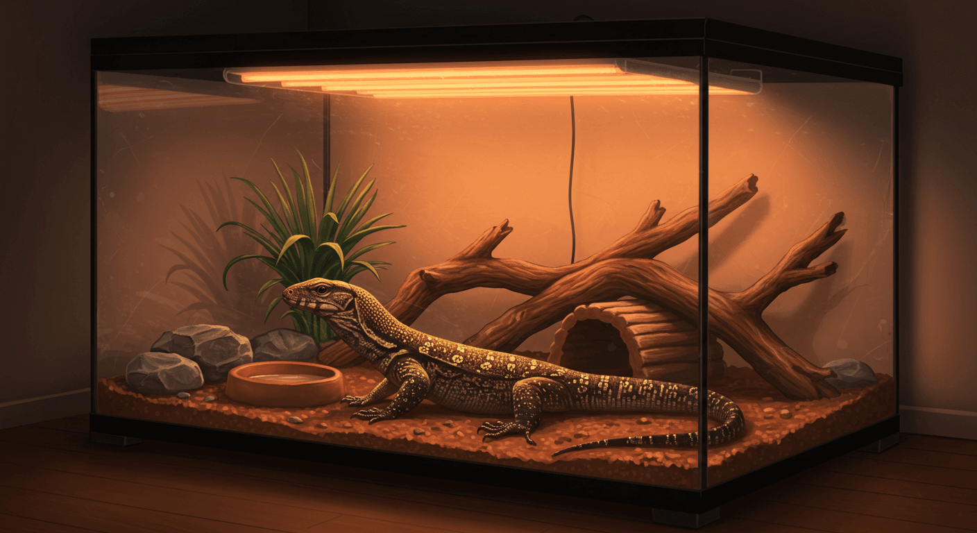 サバンナモニターの適正温度ガイド｜健康管理と飼育ポイントを徹底解説