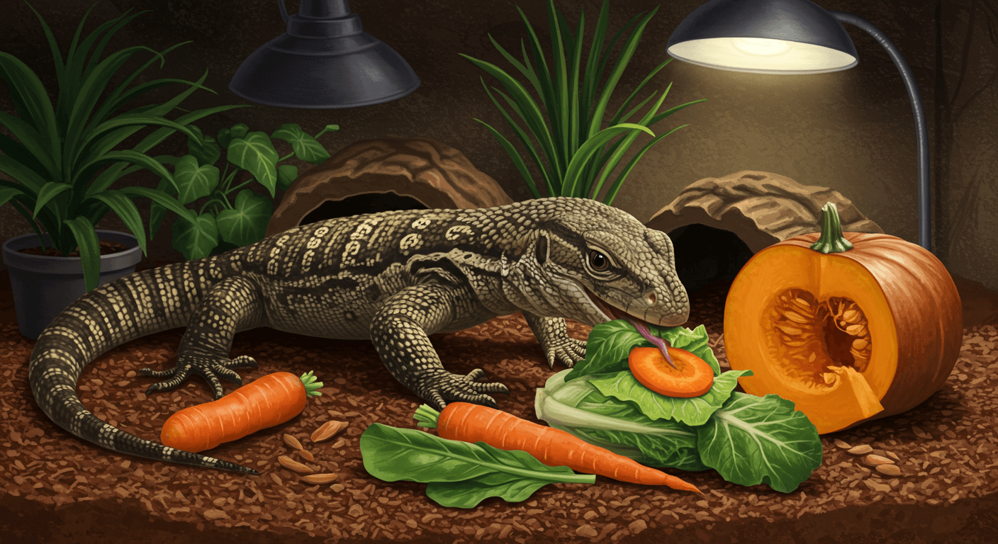 サバンナモニターは野菜を食べる？栄養バランスと注意点を徹底解説