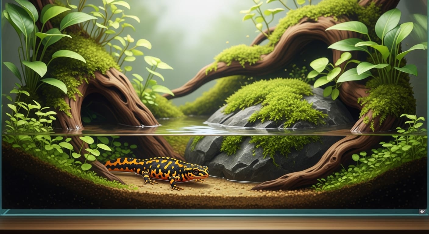 シリケンイモリ レイアウト完全ガイド｜自然感のある水槽づくりとおすすめ飼育環境を解説